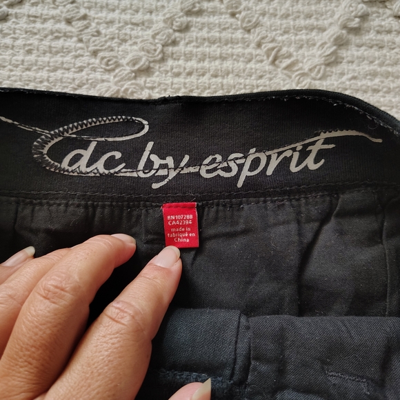 Rare Edc By Esprit Black Mini Skirt with Ruffle Hem - Picture 7 of 11